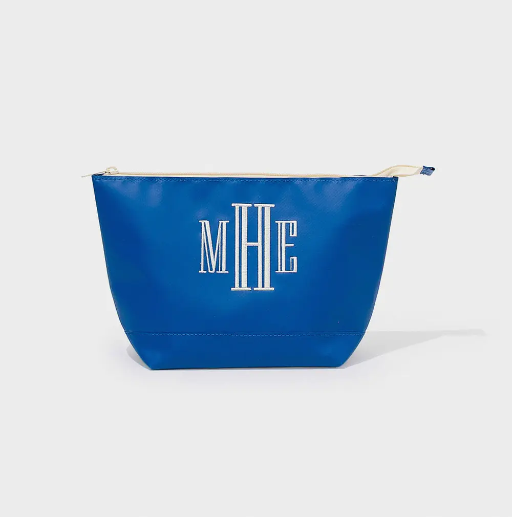 Monogrammed Splash Proof Zip Pouch