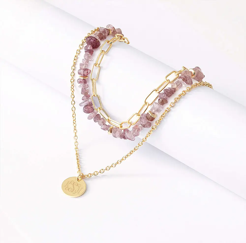 Monogrammed Layered Necklace