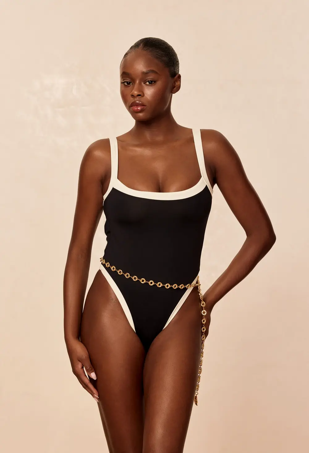 Barcelona One Piece - Black/Ivory