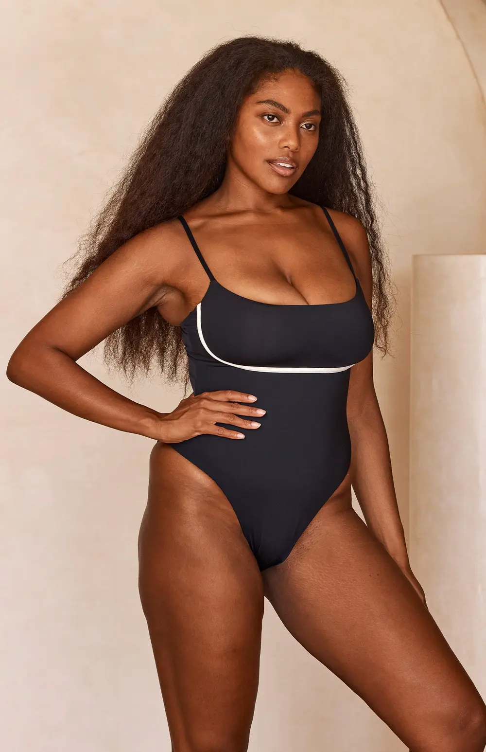 Sausalito One Piece - Black/Ivory