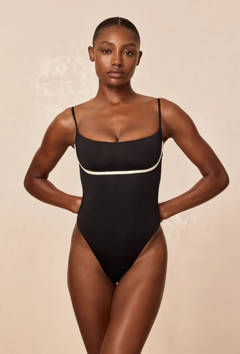 Sausalito One Piece - Black/Ivory