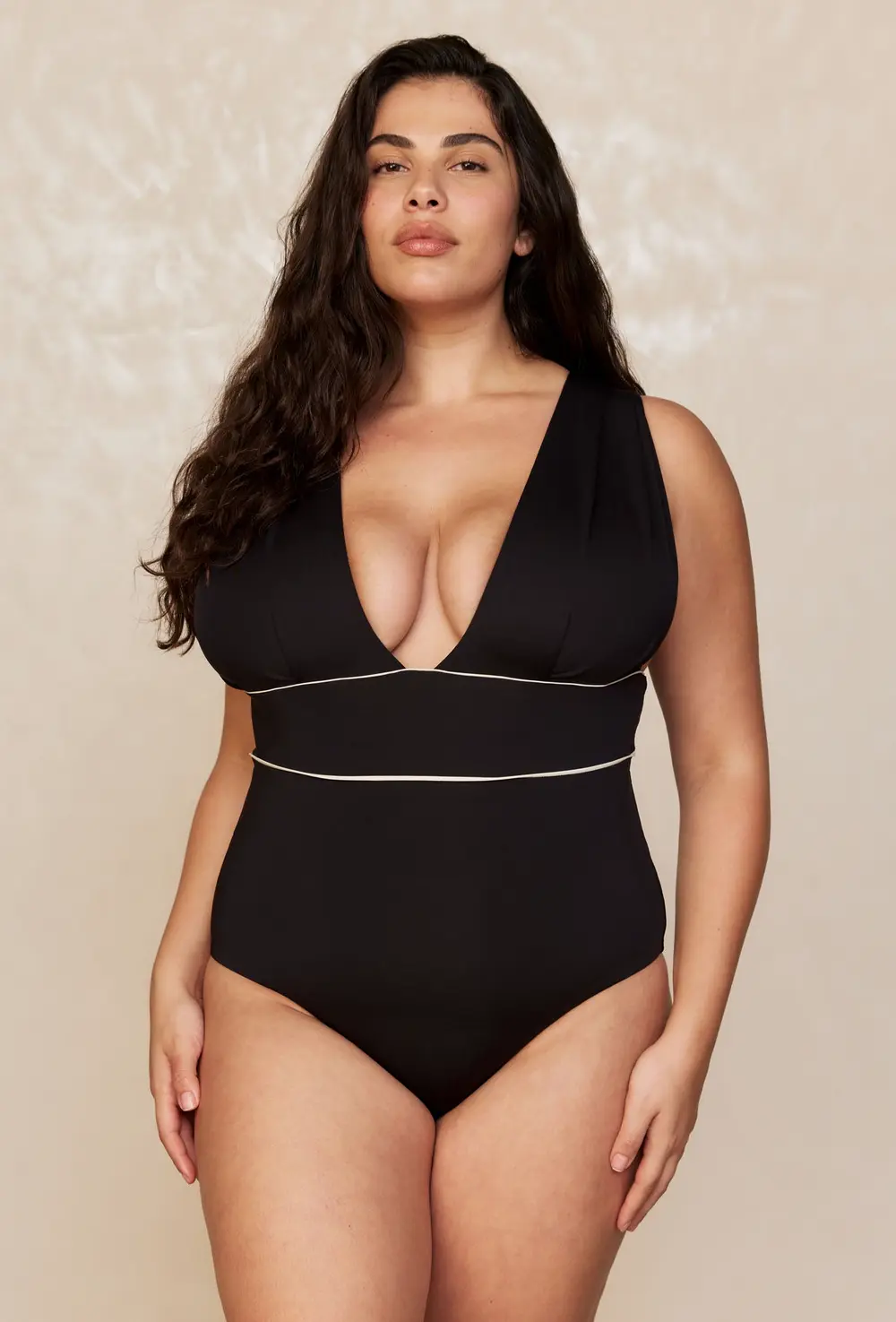 Aruba One Piece - Black/Ivory