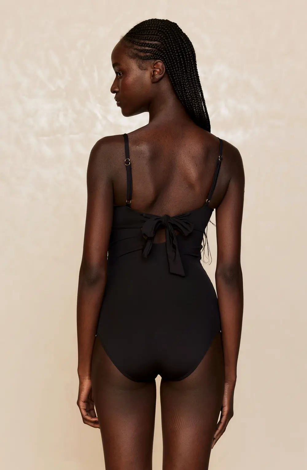 Bordeaux One Piece (Full Coverage) - Black