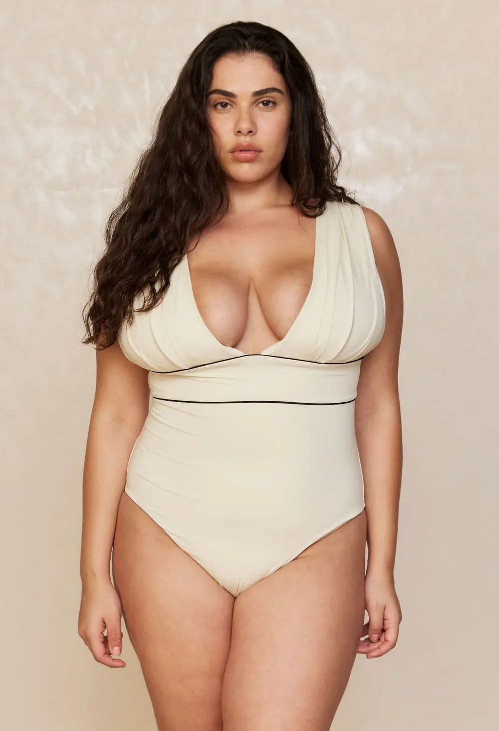 Aruba One Piece - Ivory/Black