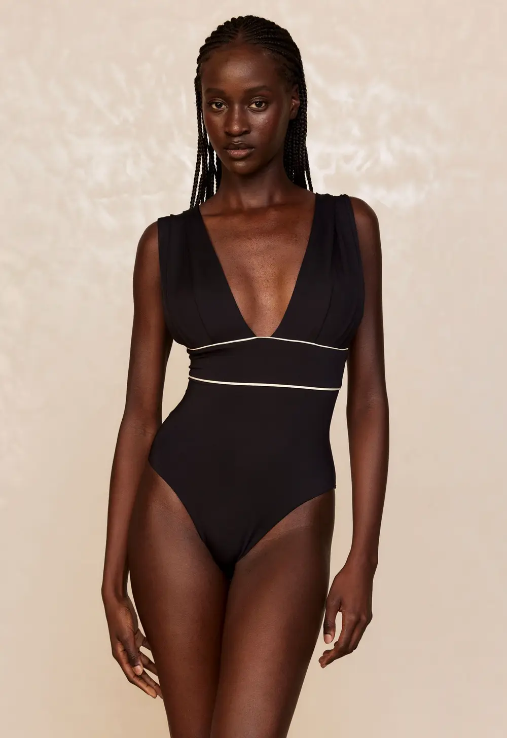 Aruba One Piece - Black/Ivory