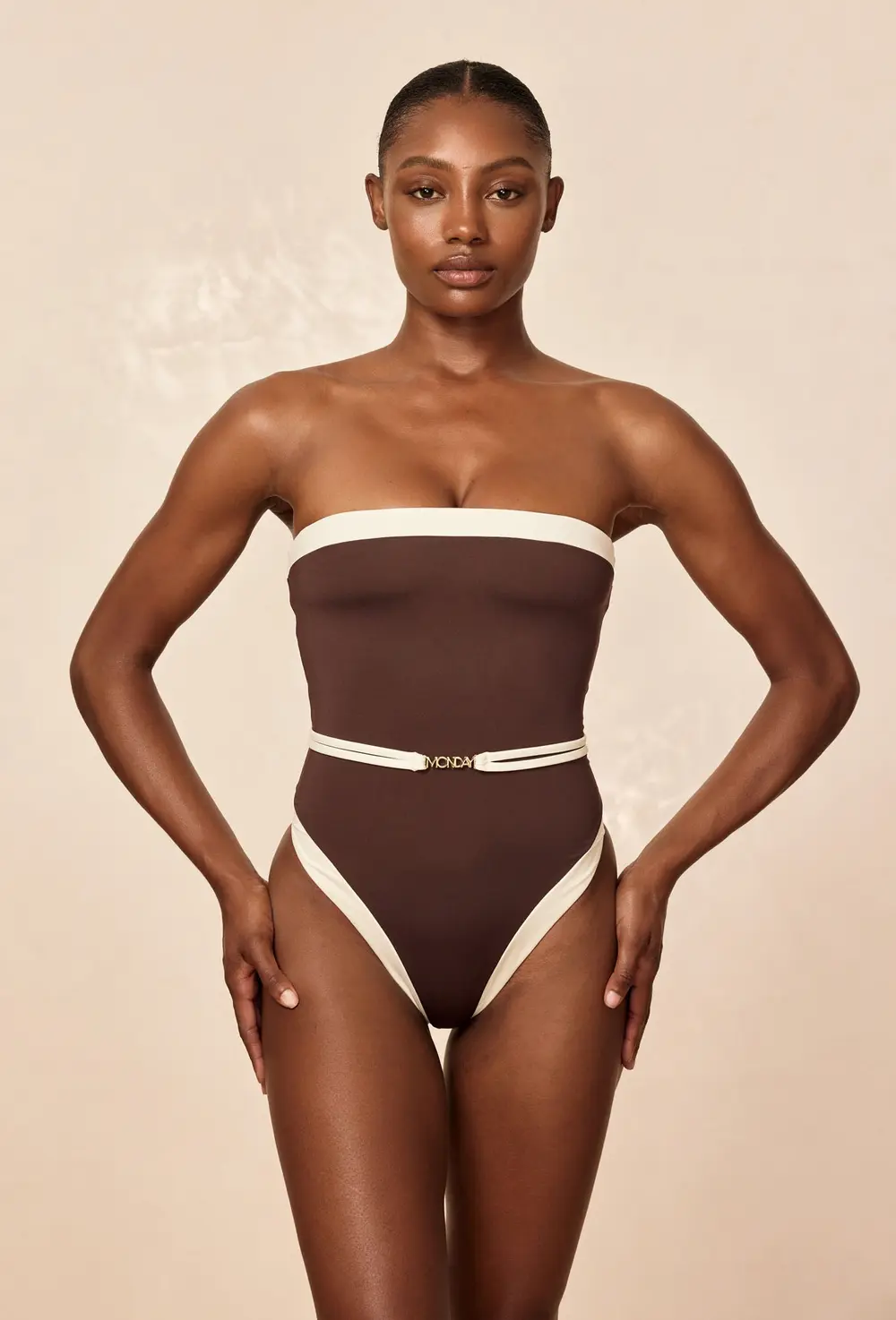 Miami One Piece - Espresso/Ivory