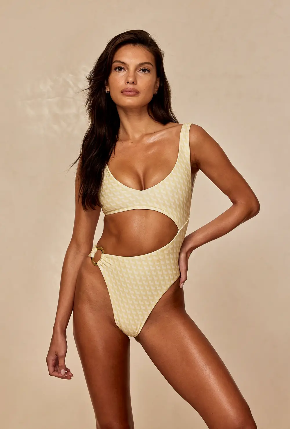 St. Barth's One Piece - Ivory Geo