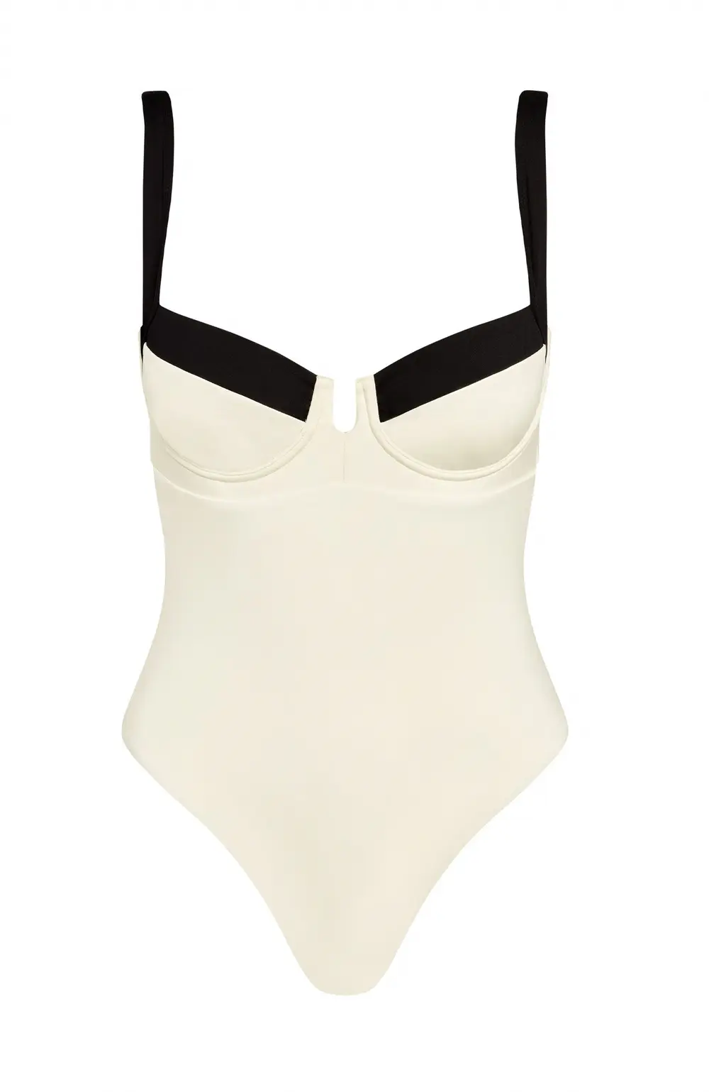 Clovelly One Piece - Ivory/Black