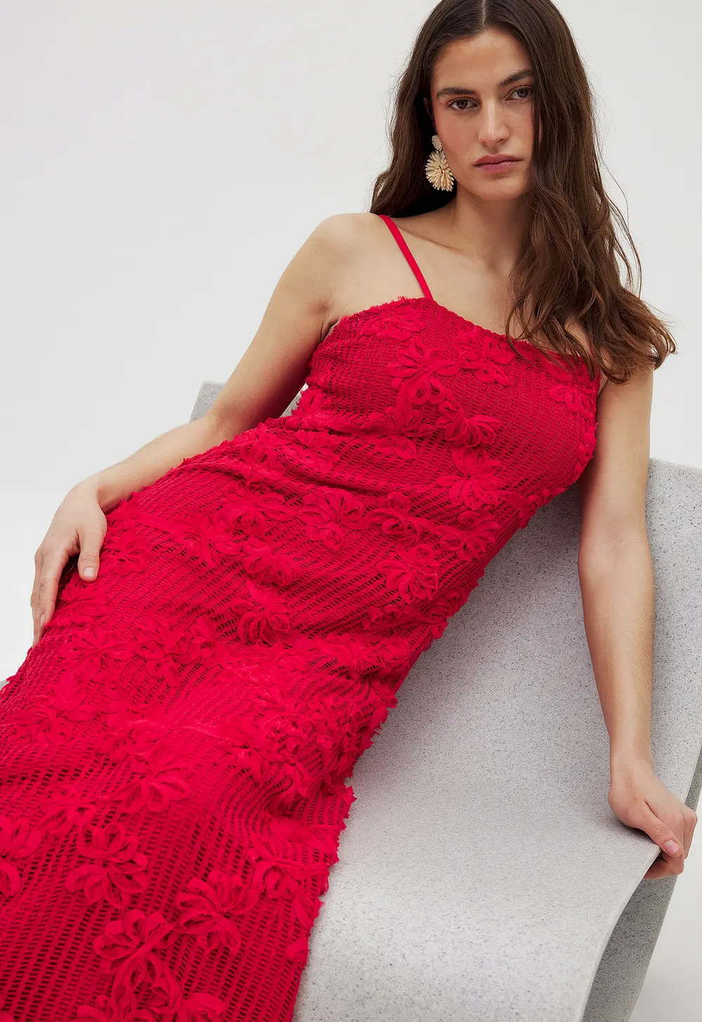 Floral Maxi Dress Red