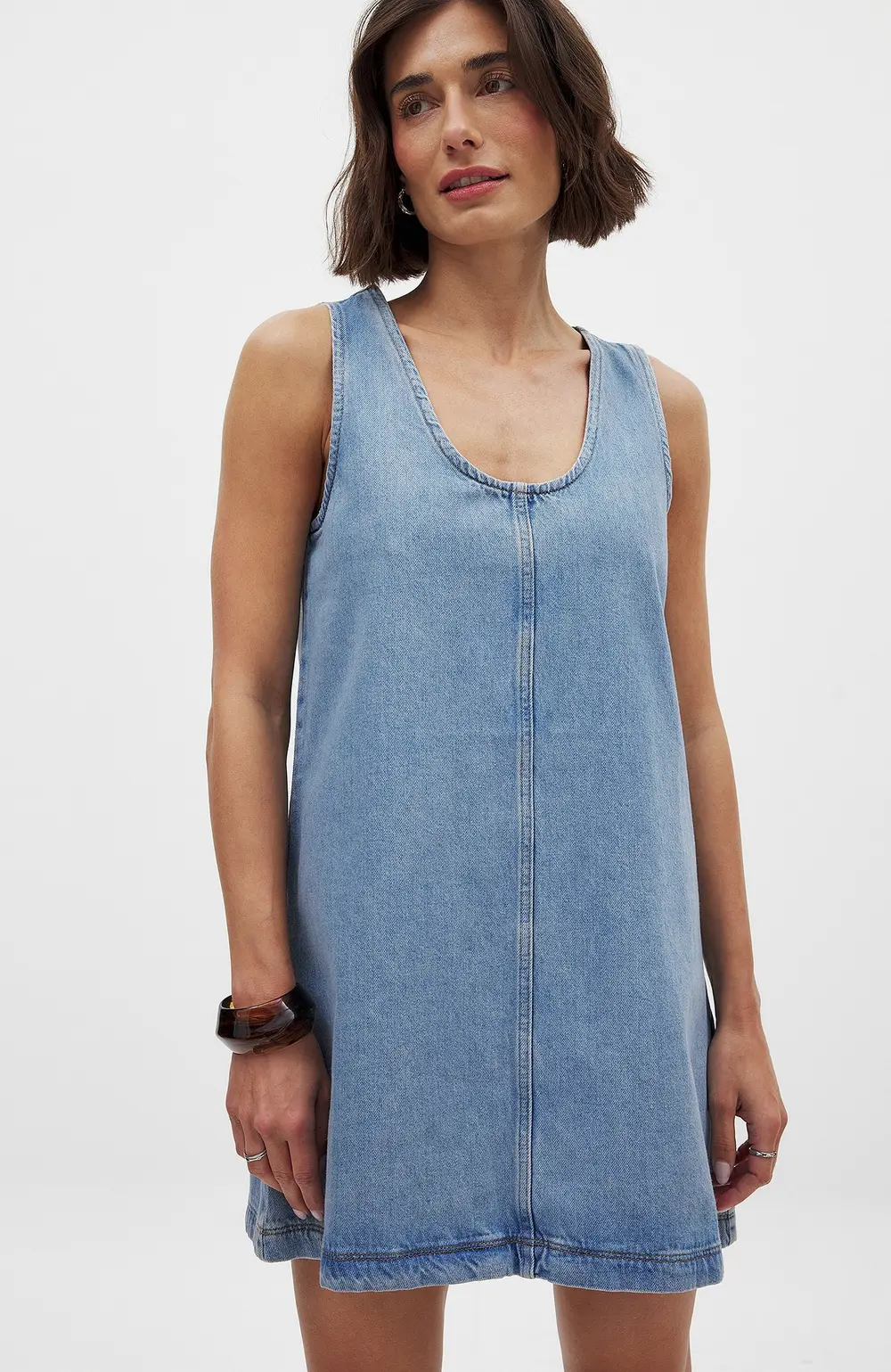 Denim Mini Dress Blue