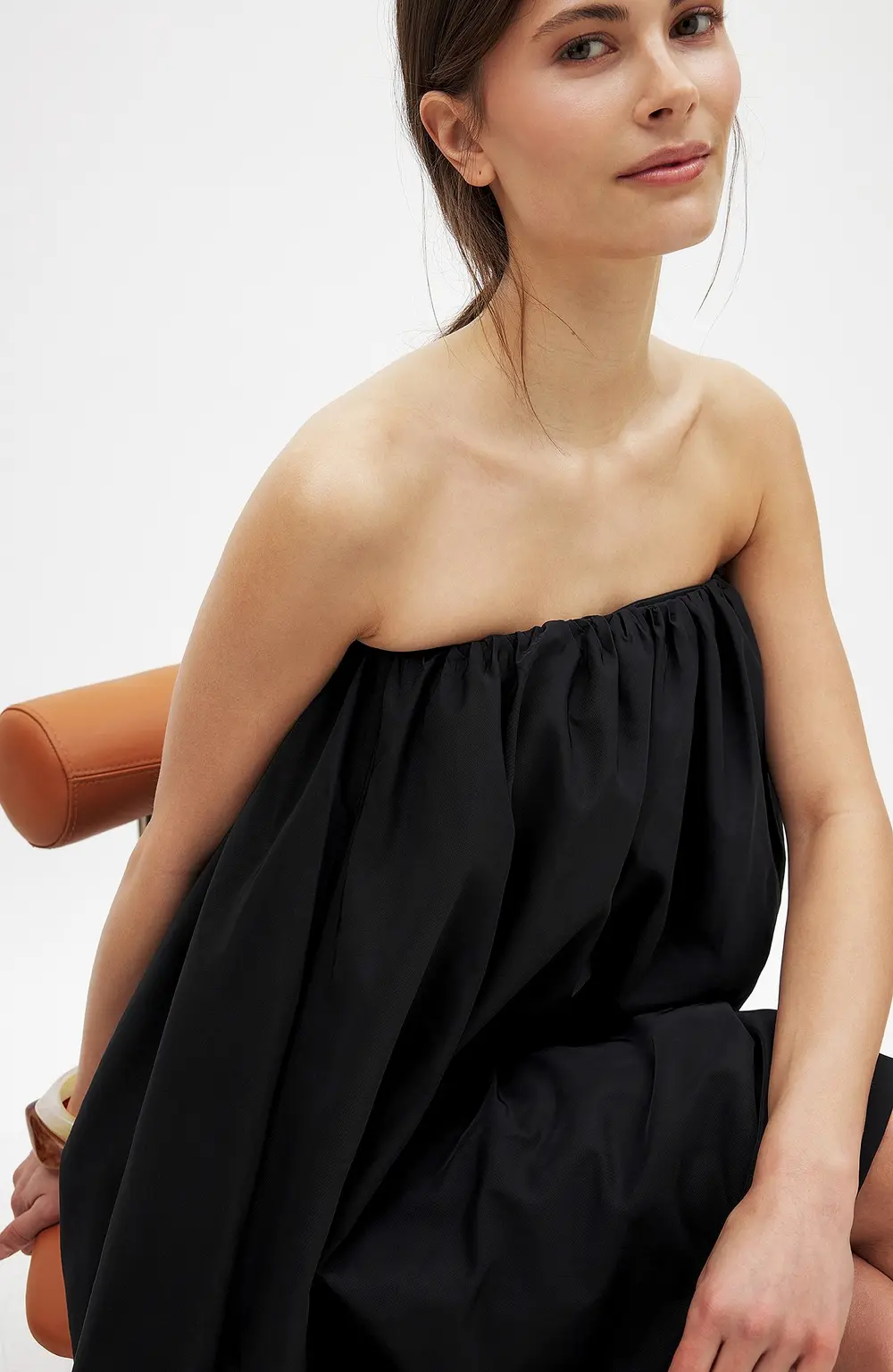 Convertible Maxi to Mini Bubble Dress Black