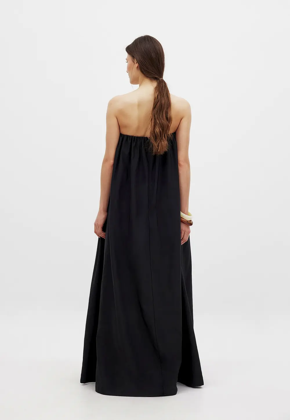 Convertible Maxi to Mini Bubble Dress Black