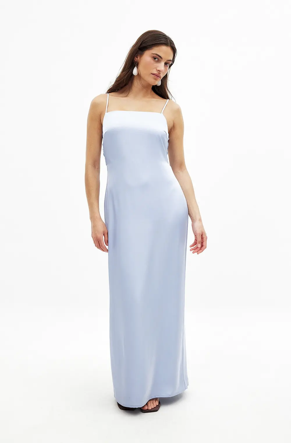 Tie Back Detail Maxi Dress Blue