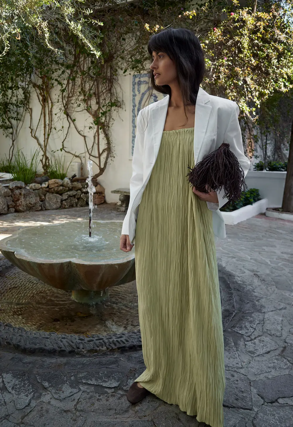 Flowy Maxi Dress Green
