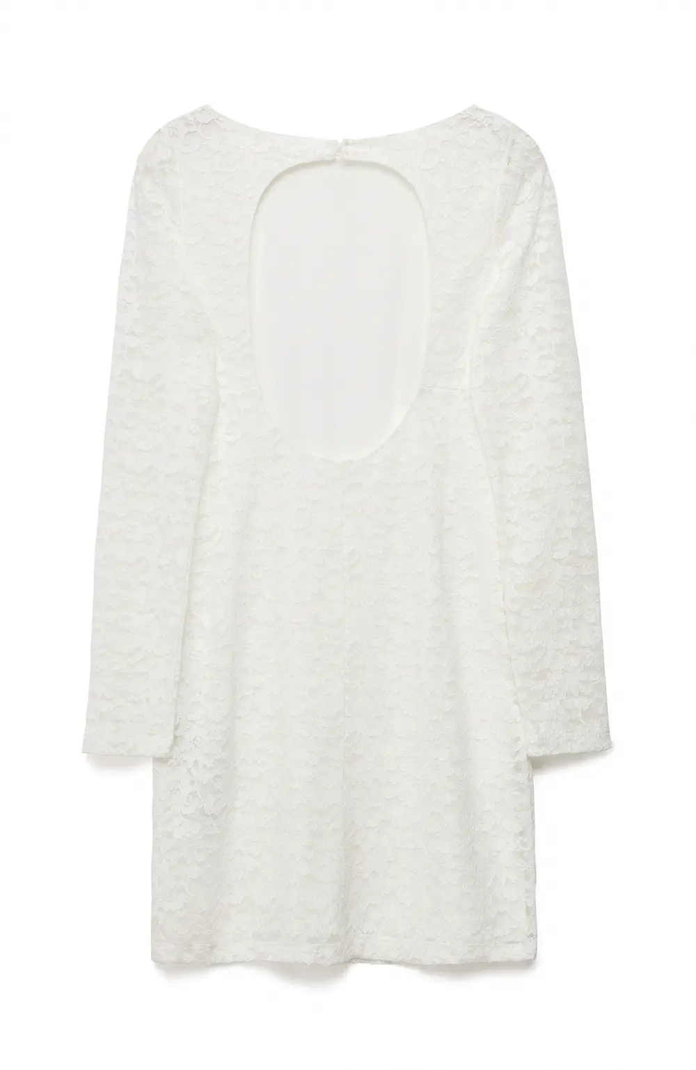 Open Back Mini Dress White