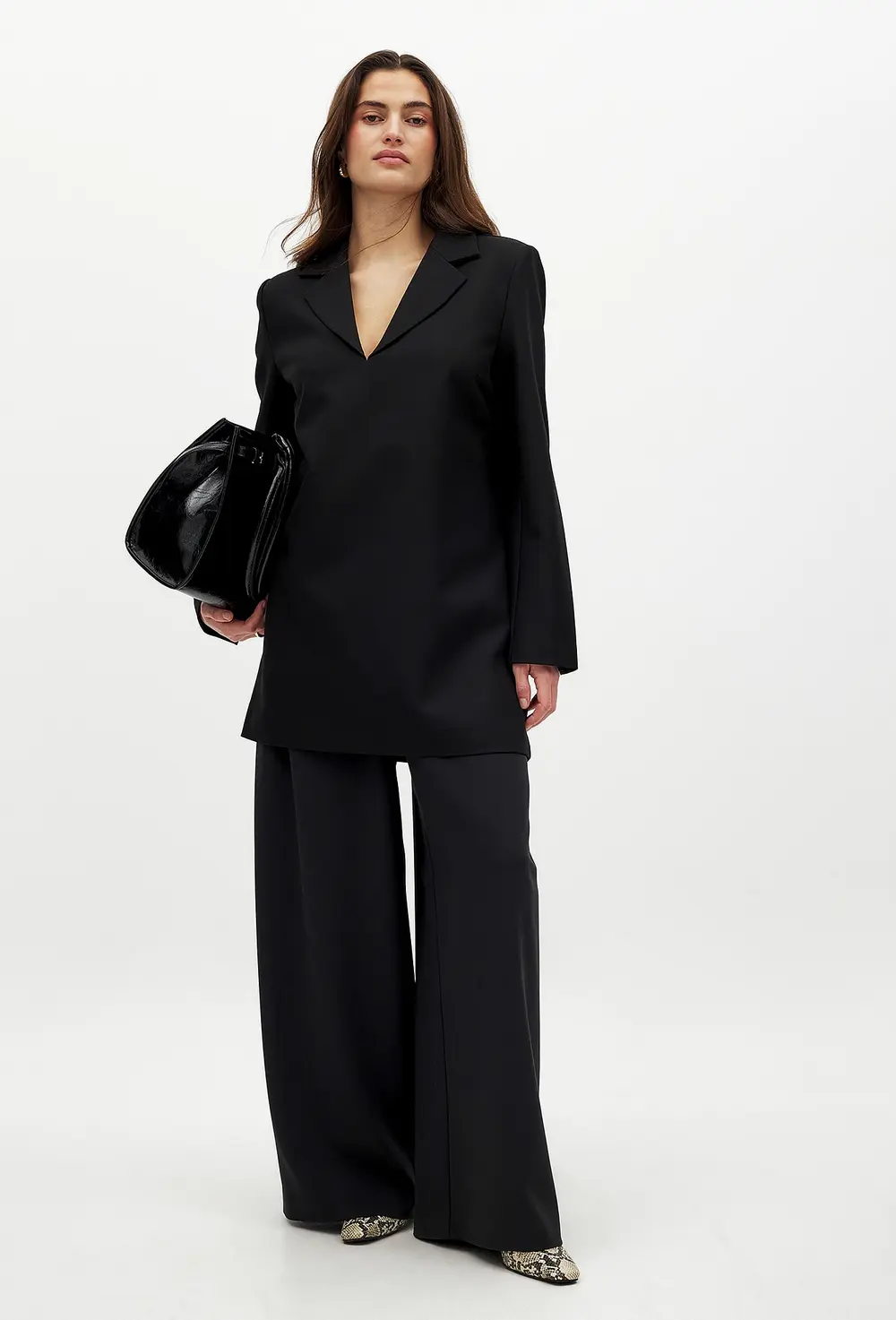 Tailored Blazer Mini Dress Black