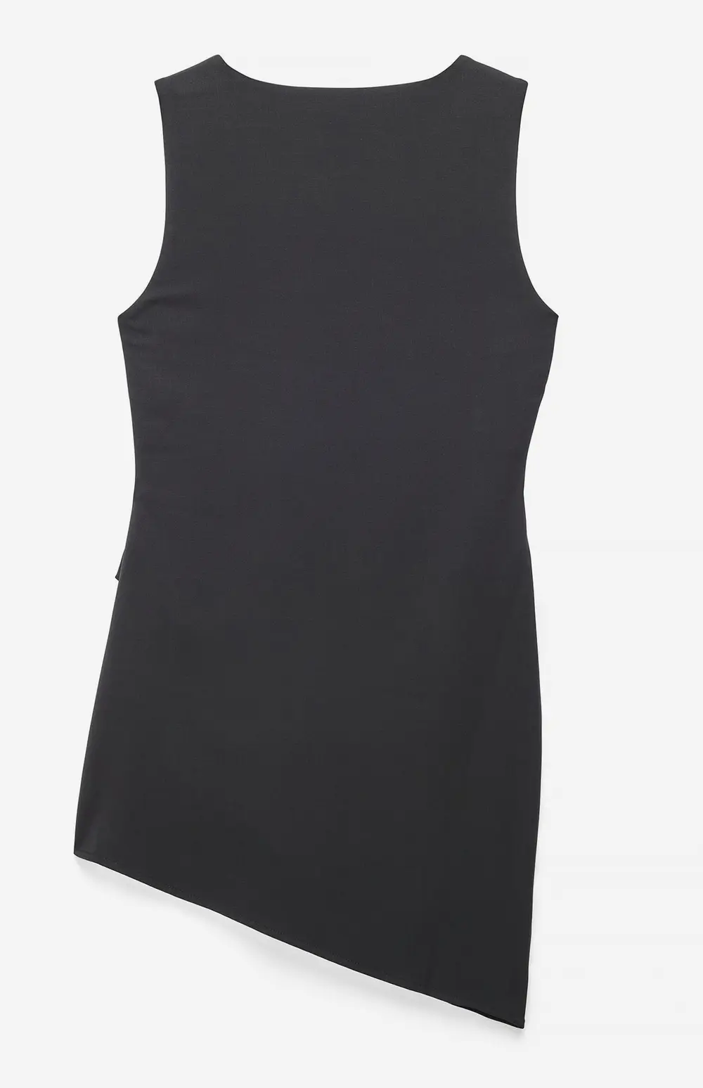 Scooped Neck Mini Dress Black