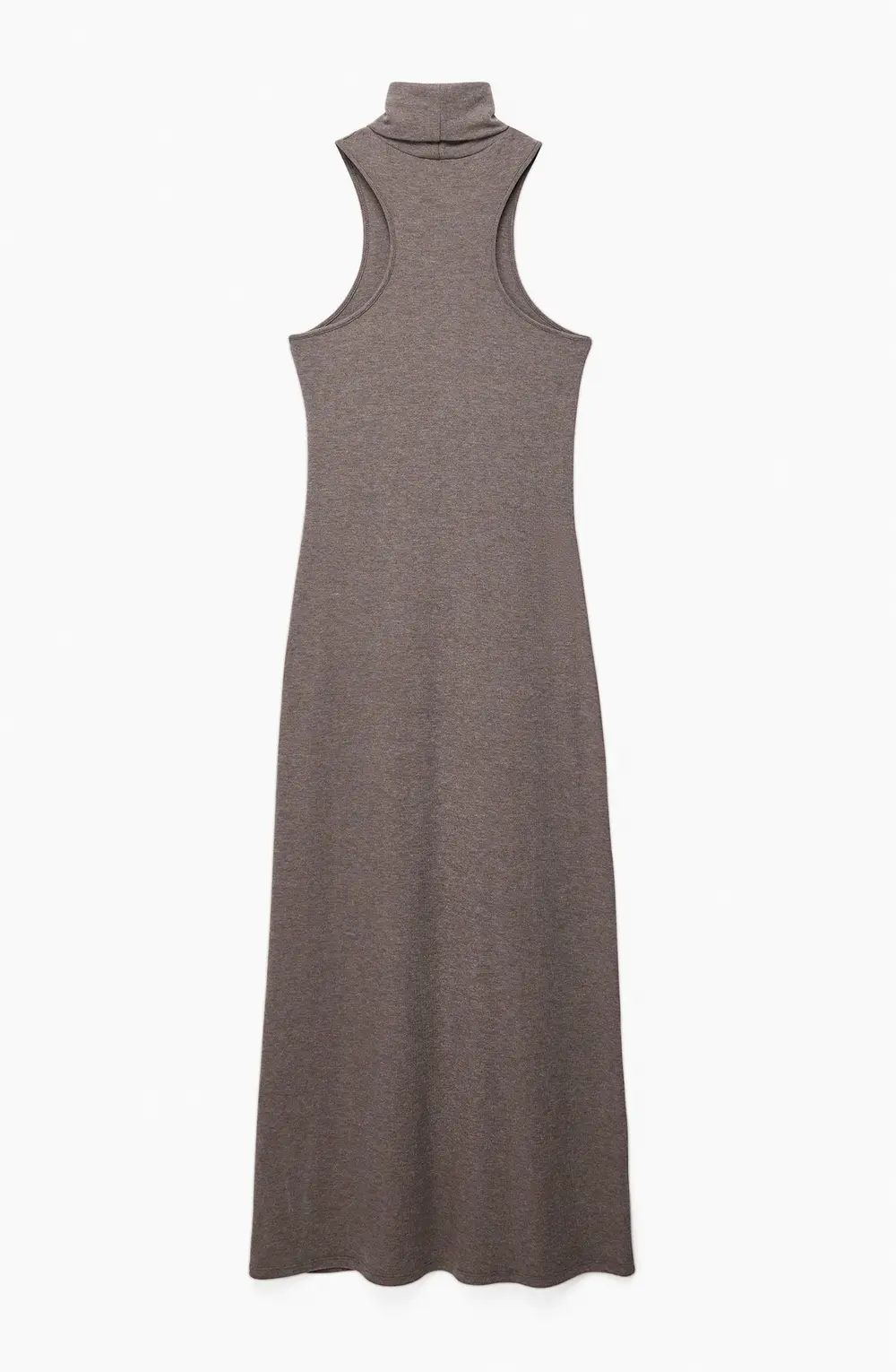 Maxi Sleeveless Polo Dress Brown