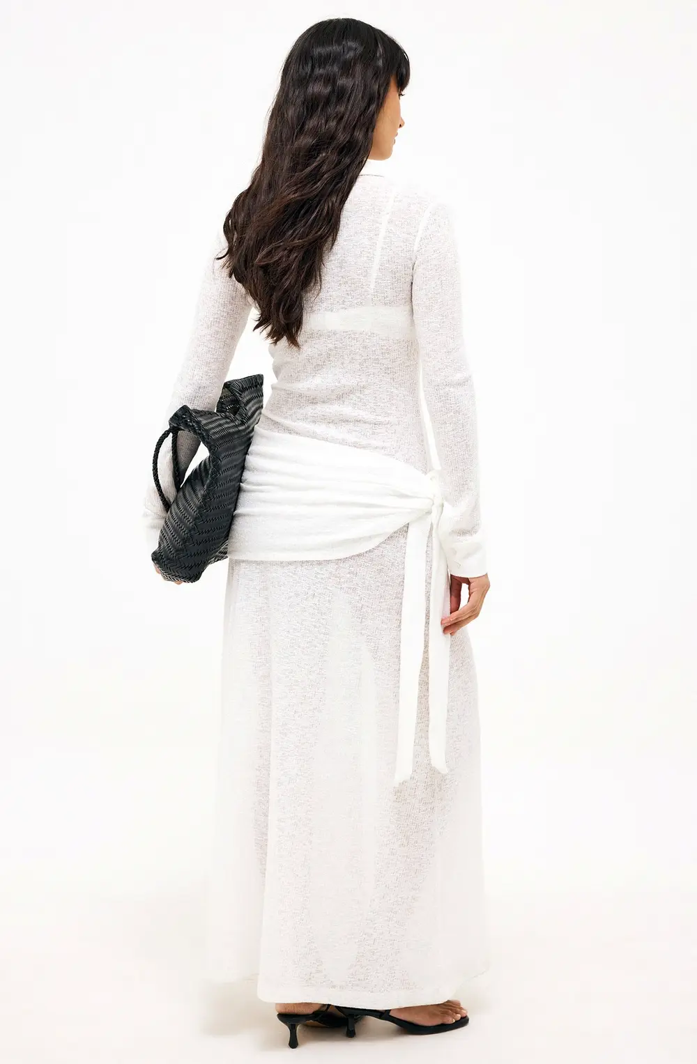 Waist Tie Maxi Dress Offwhite