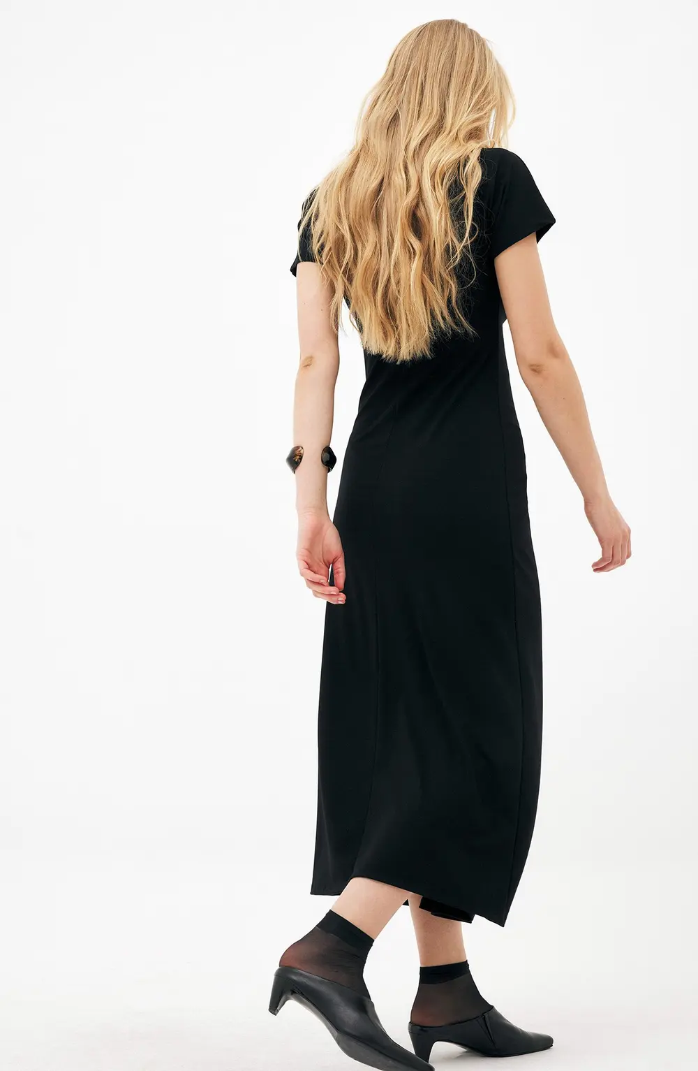 Scrunch T-shirt Dress Black