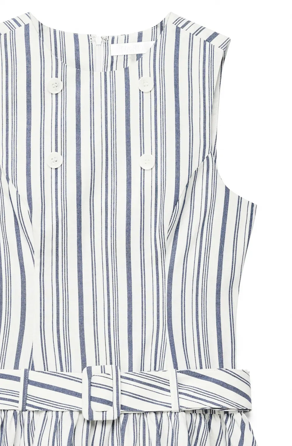Striped Cotton Mini Dress Stripe