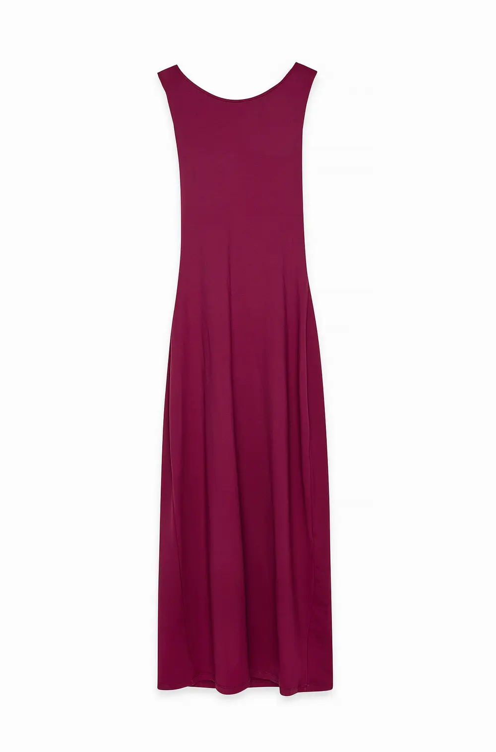 Open Back Maxi Dress Burgundy