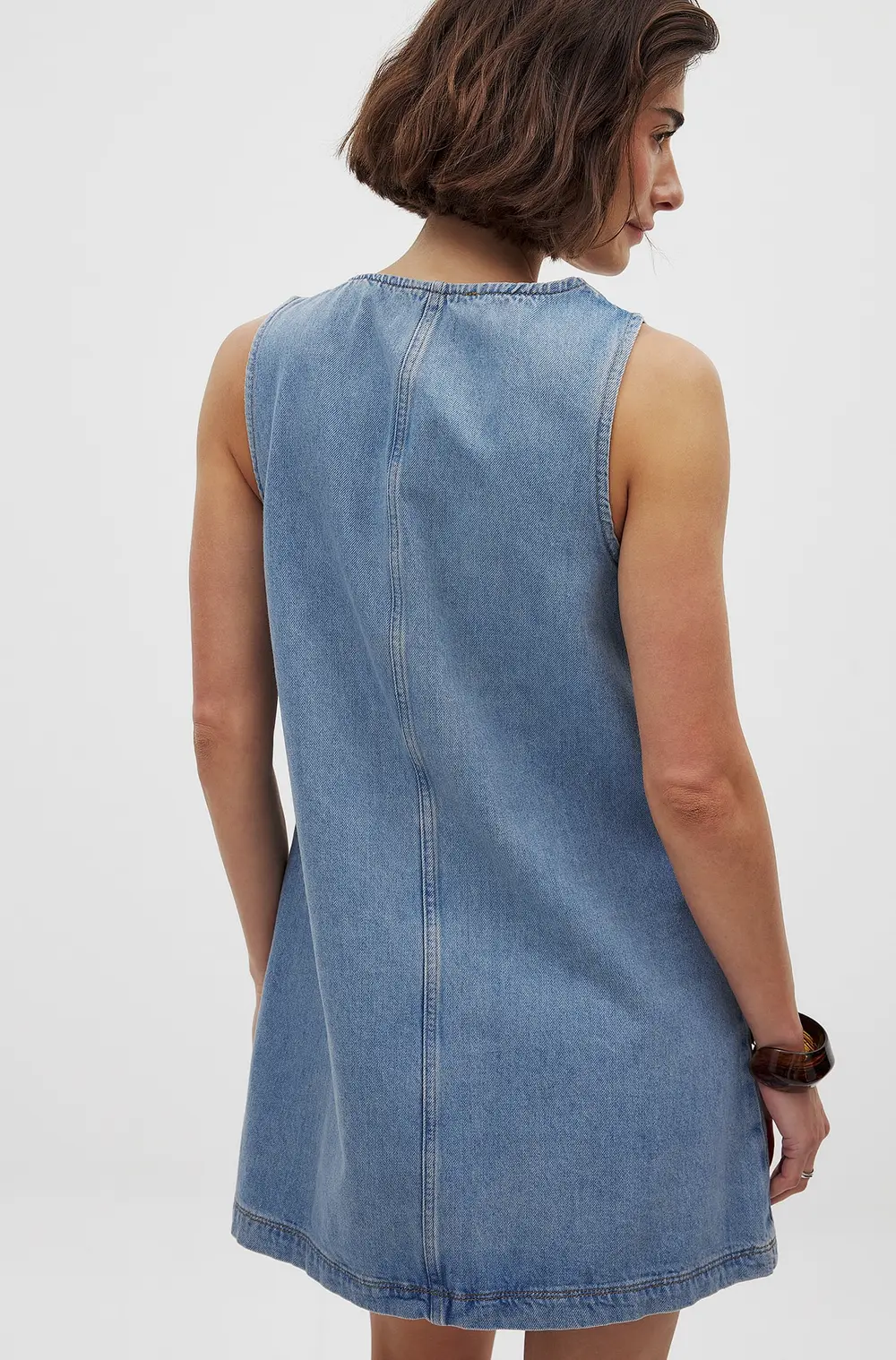 Denim Mini Dress Blue