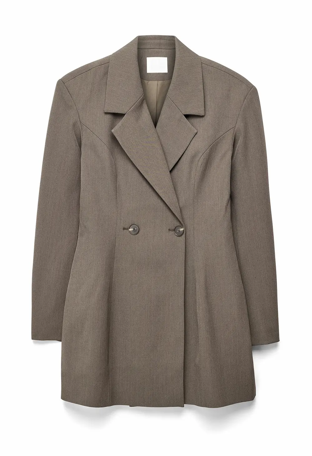 Tailored Hourglass Blazer Dress Brown
