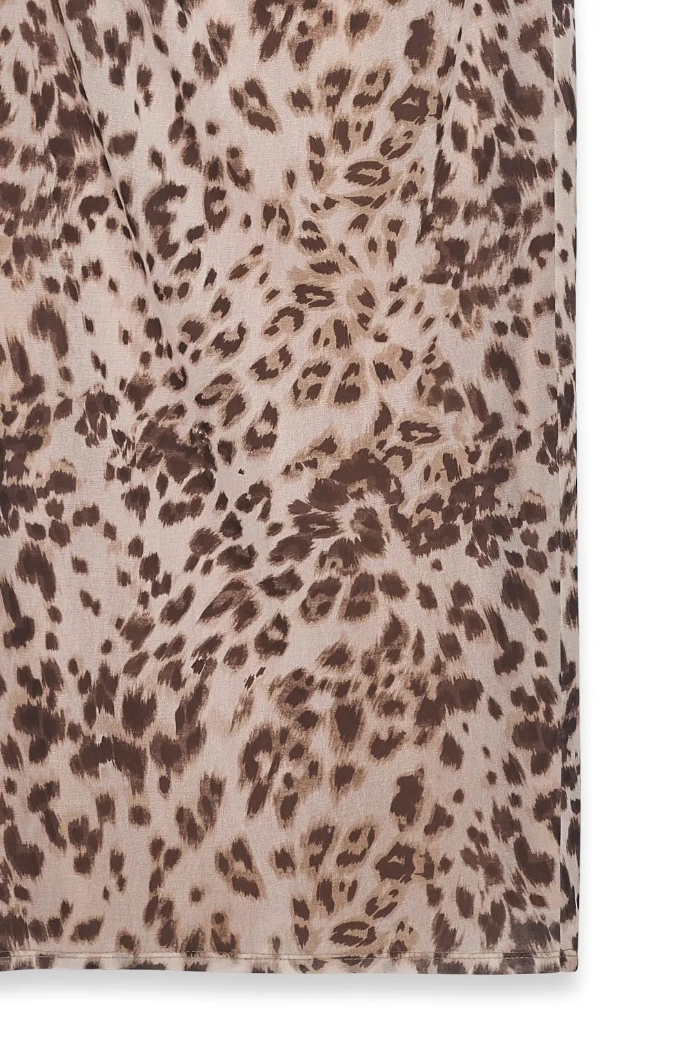 Midi Printed Mesh Dress Leopard