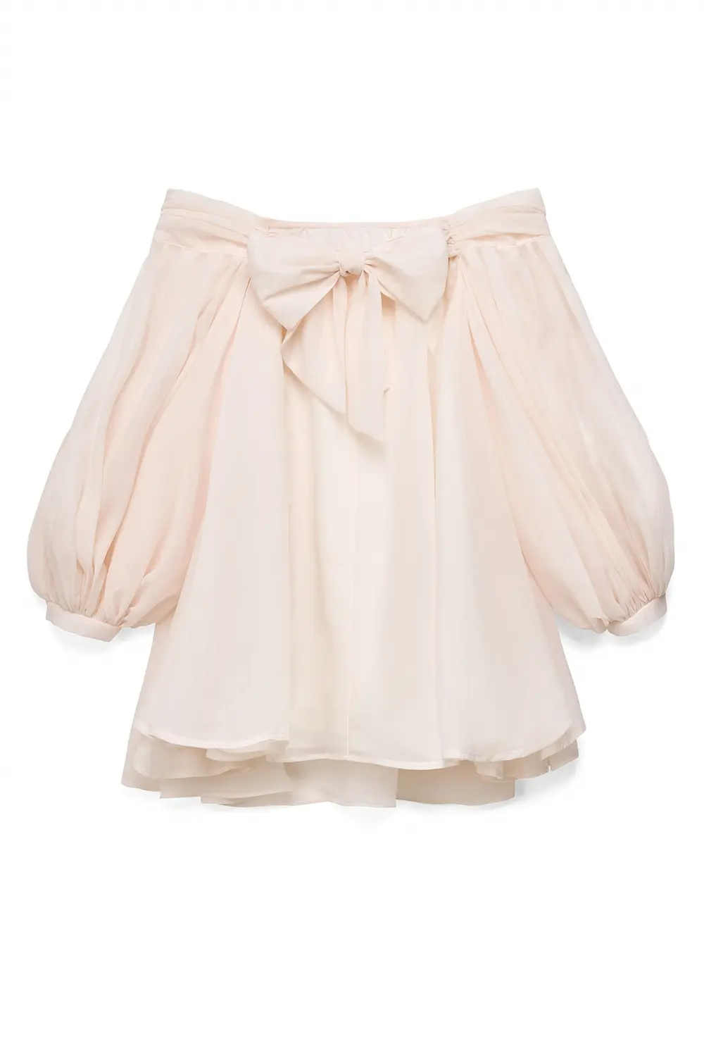 Organza Off Shoulder Mini Dress Offwhite