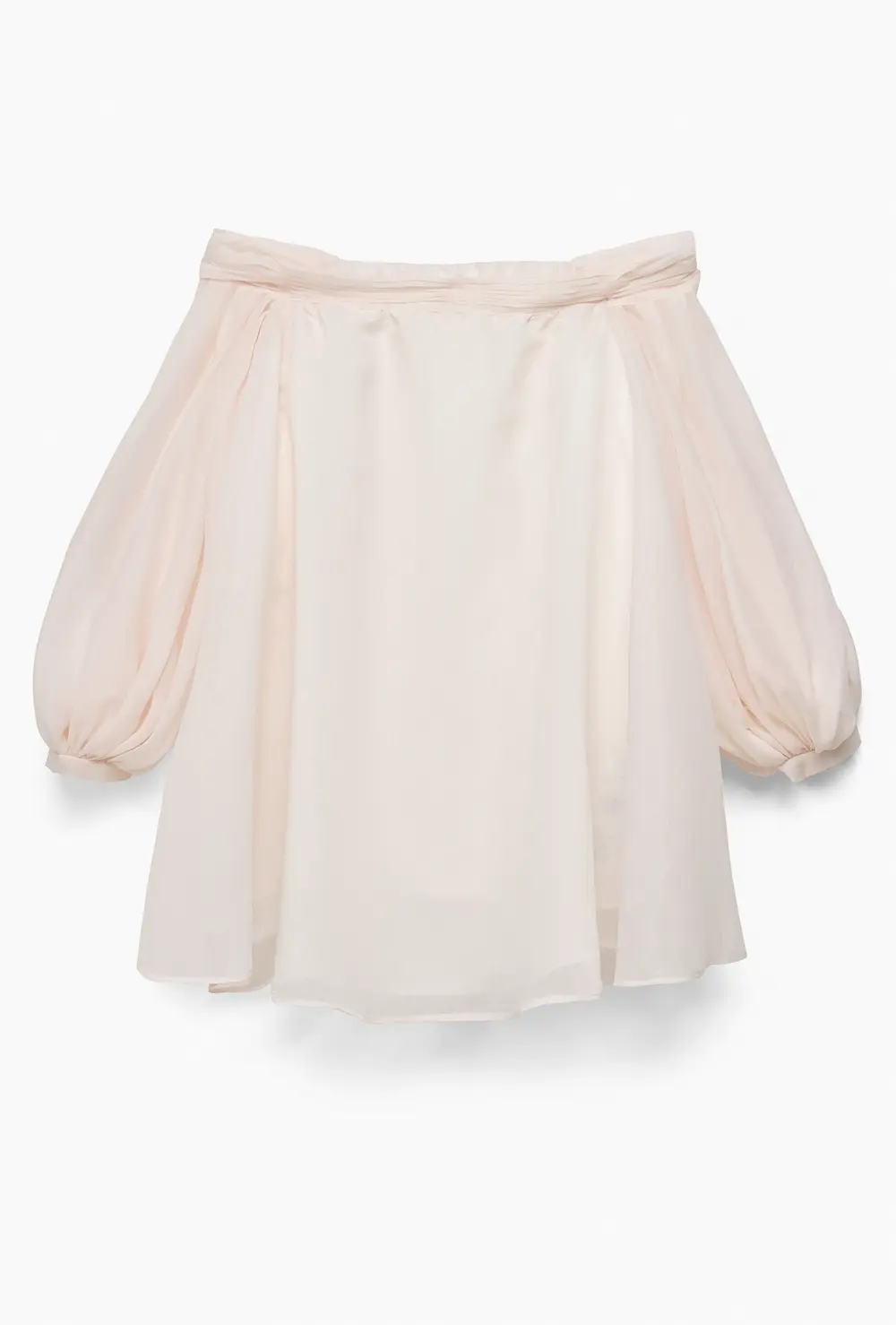 Organza Off Shoulder Mini Dress Offwhite