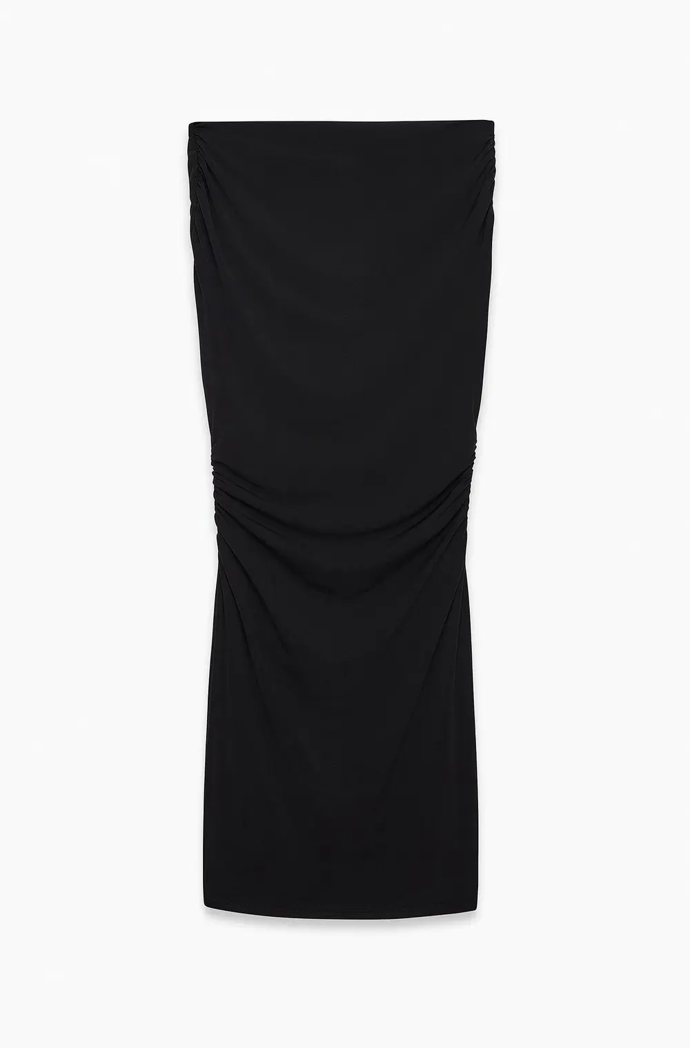 Draped Mini Dress Black