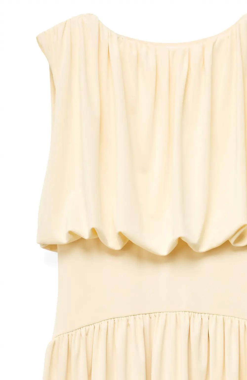 Contrast Waist Maxi Dress Yellow