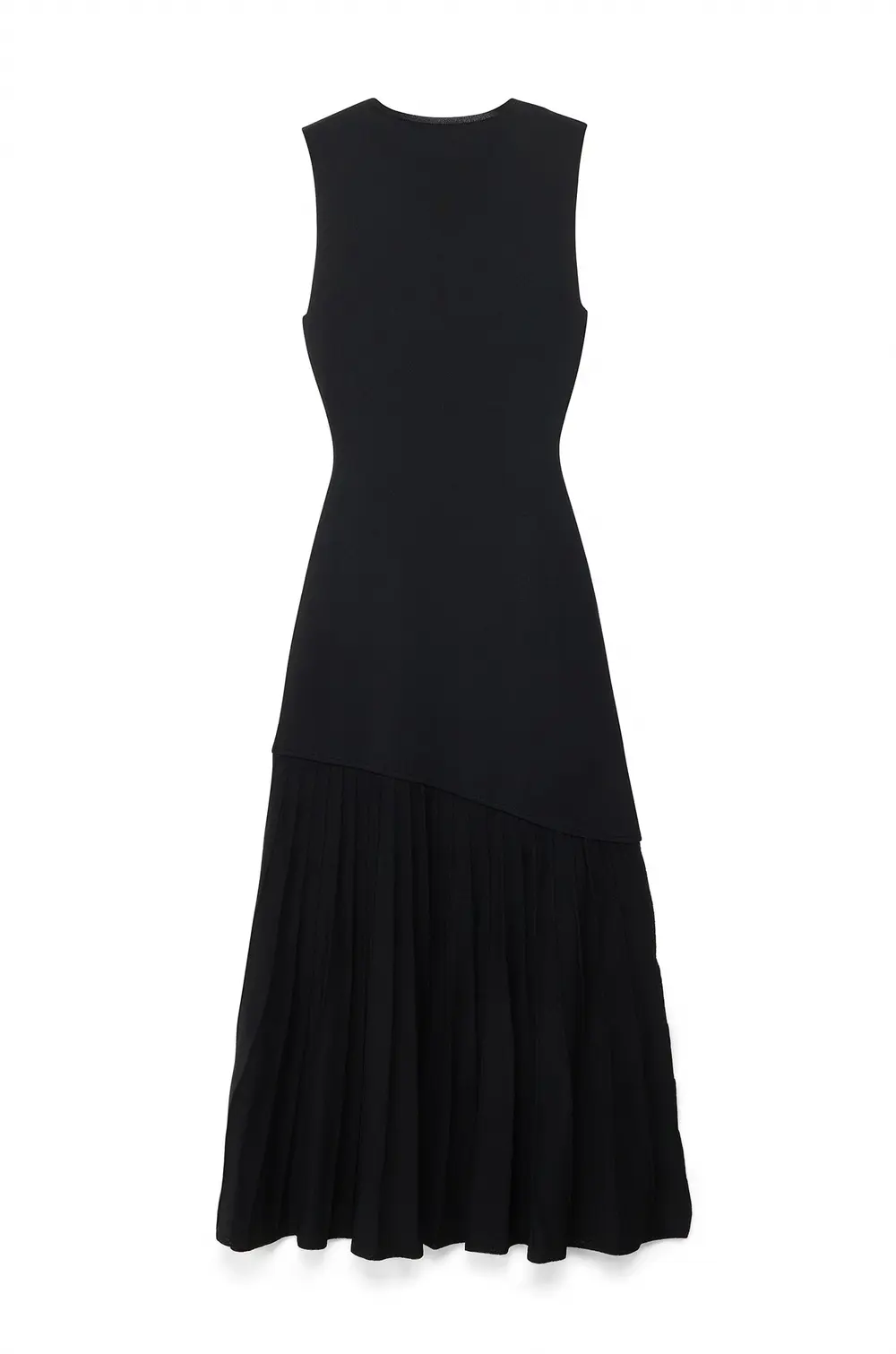 Knitted Sleeveless Combined Dress Black