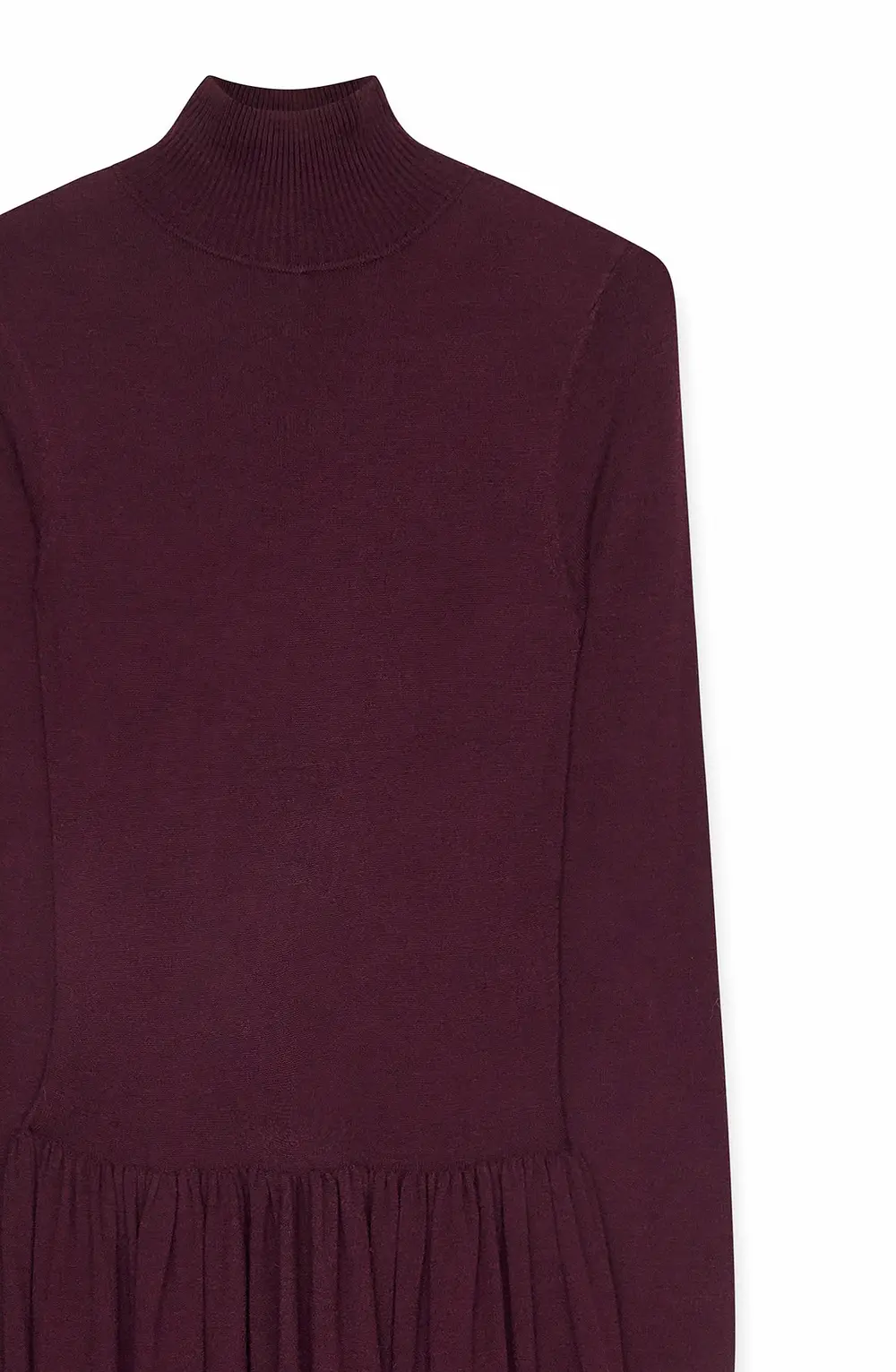 Knitted Maxi Dress Burgundy