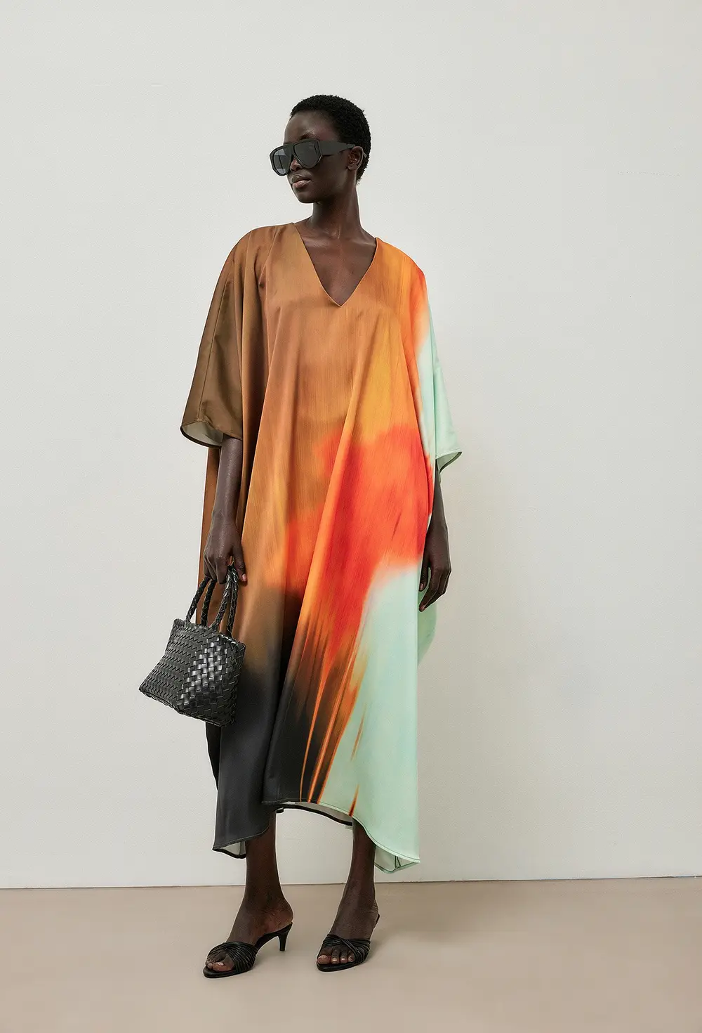 Long Sleeve Volume Kaftan Multicolor
