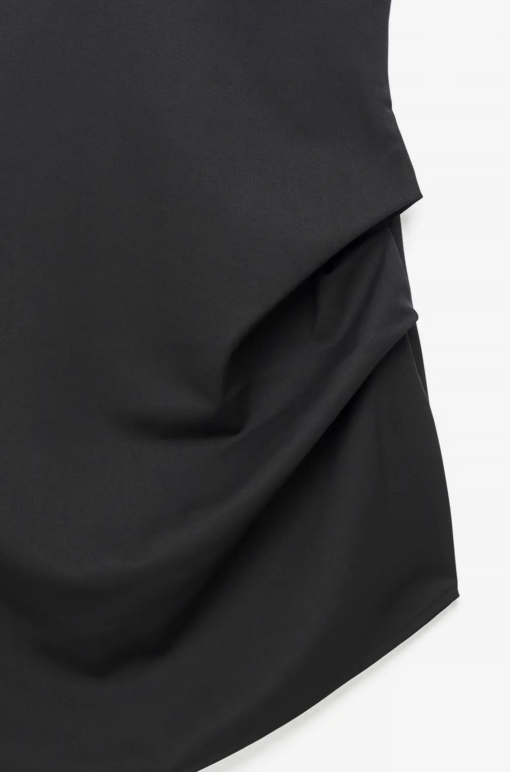 Scooped Neck Mini Dress Black