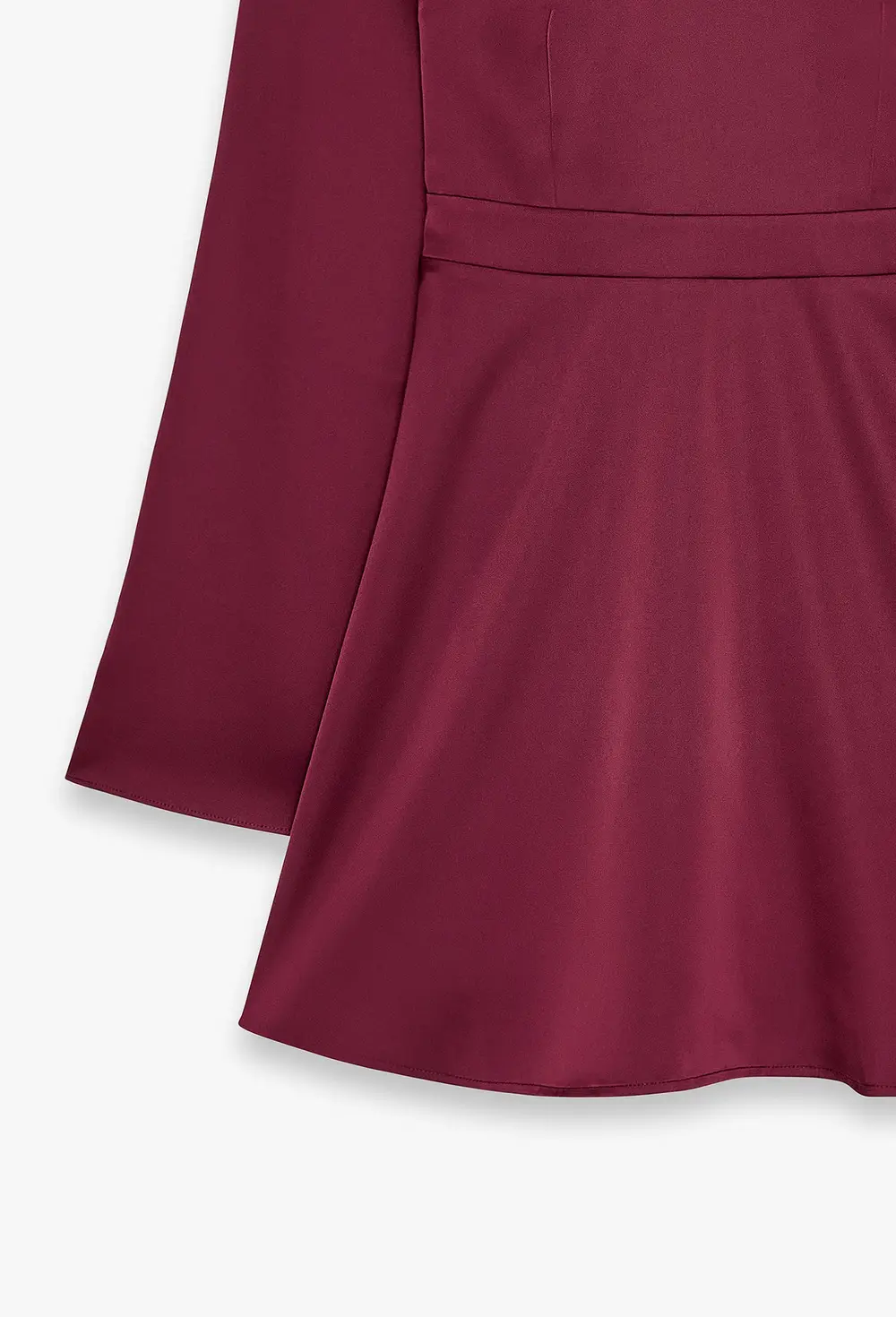 Open Back Mini Dress Burgundy