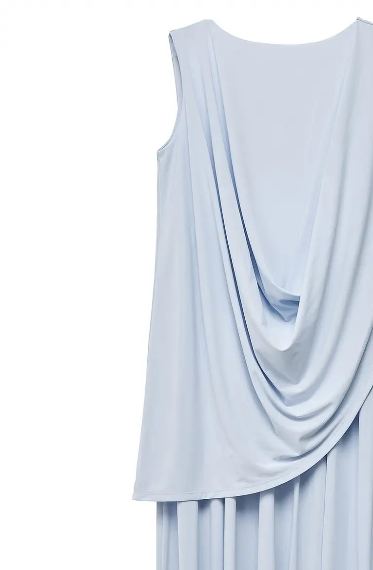 Draped Maxi Dress Blue