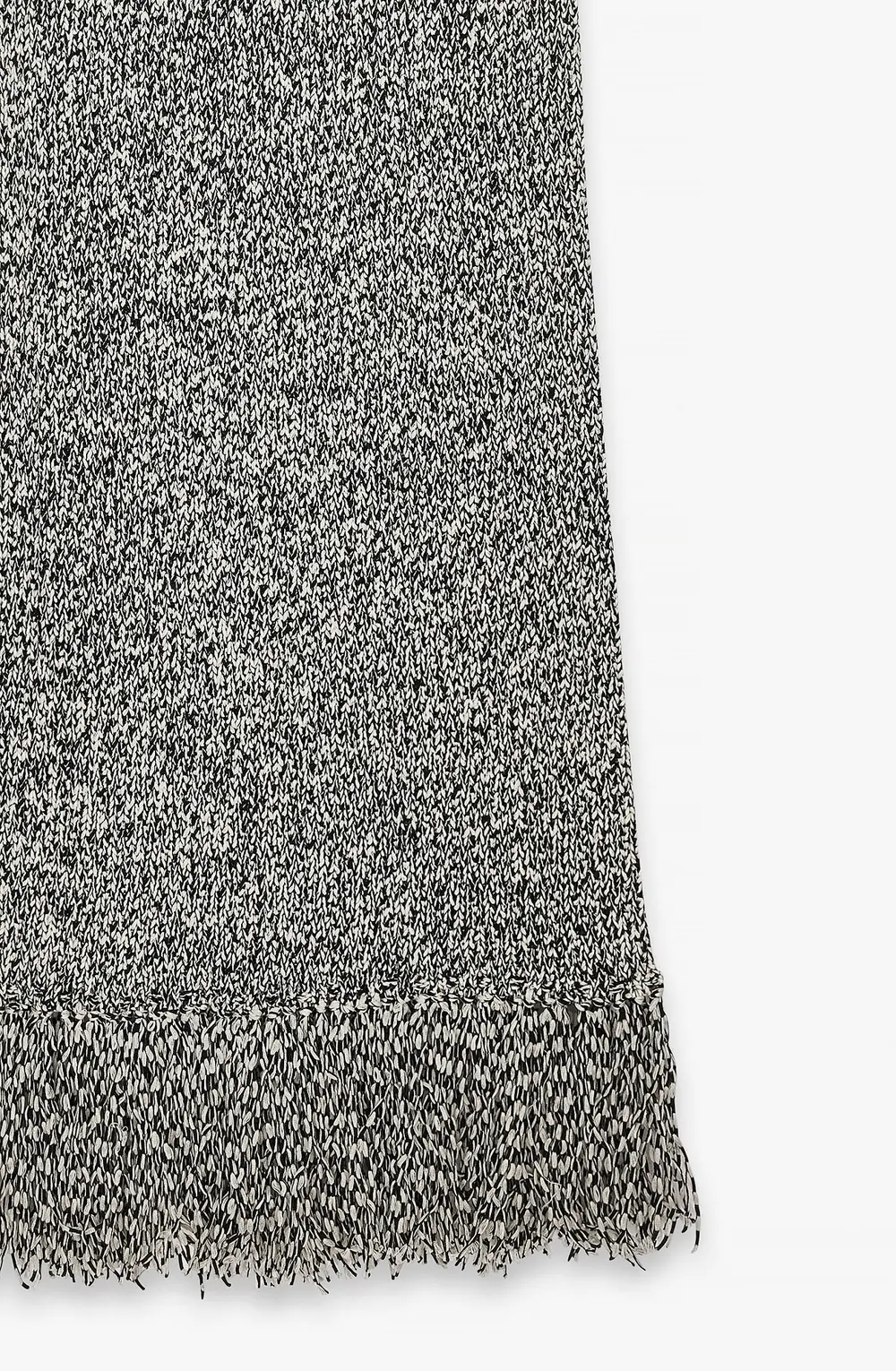Knitted Fringe Midi Dress Multicolor