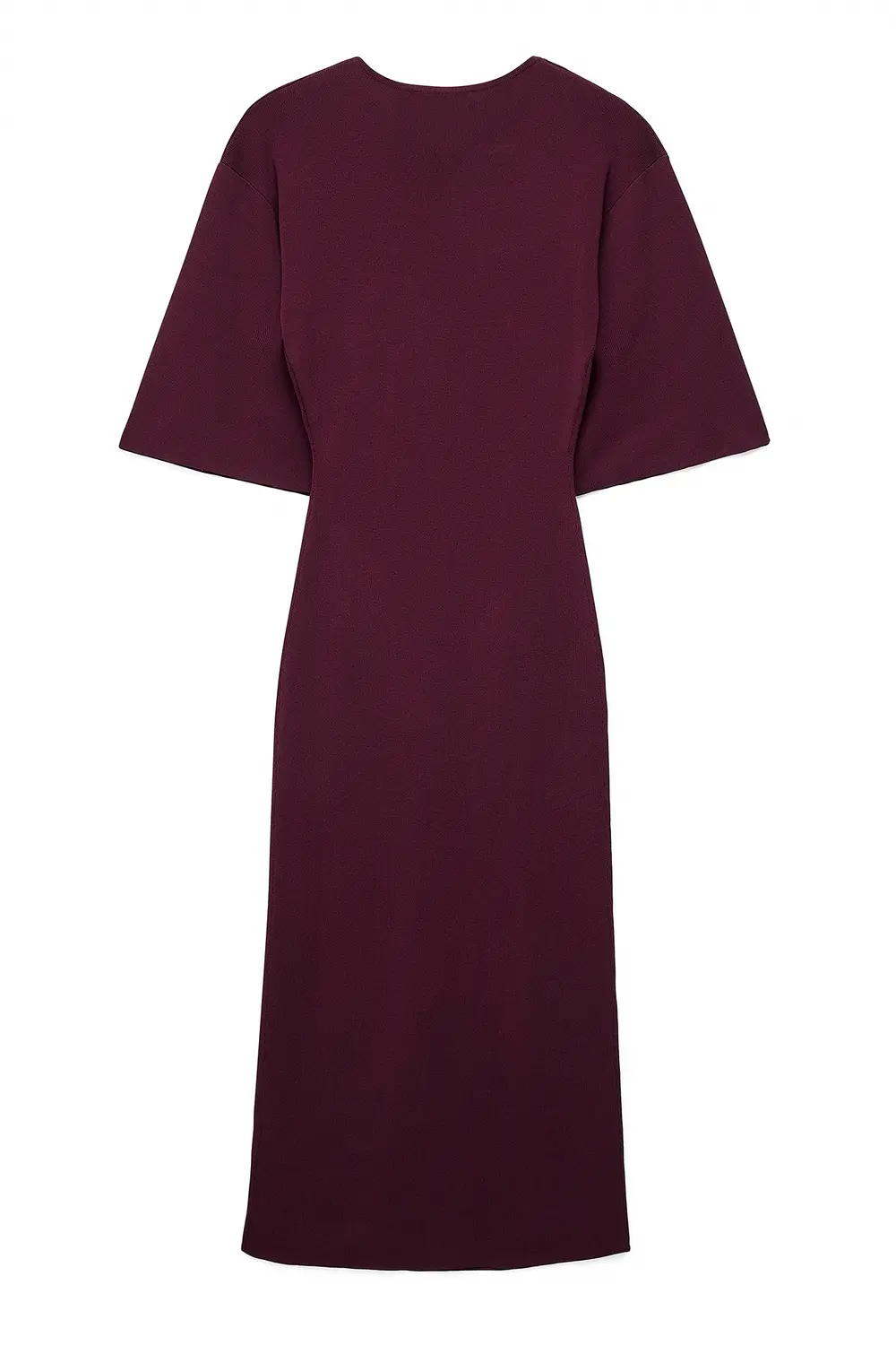 Knitted Midi Dress Burgundy