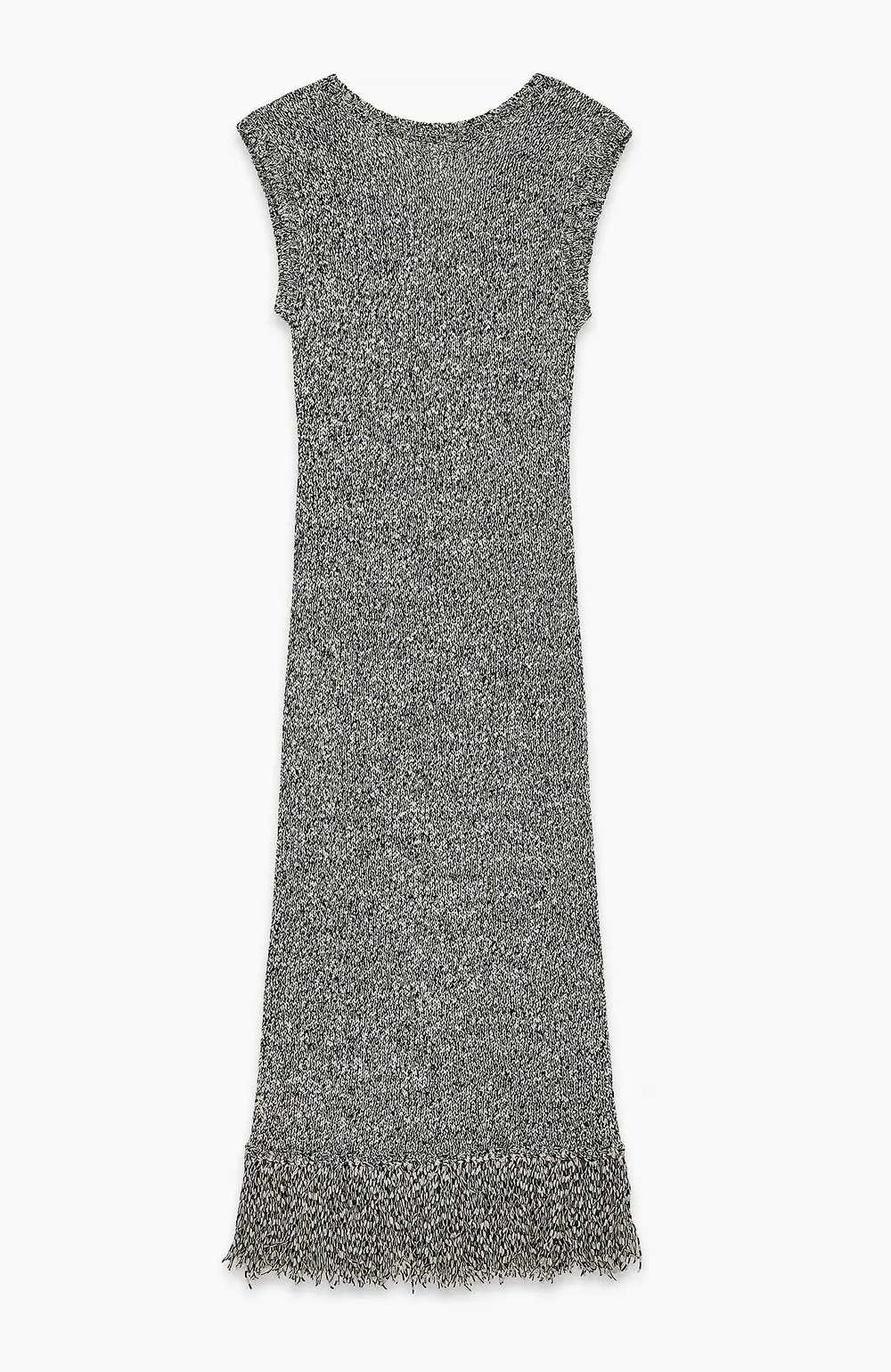 Knitted Fringe Midi Dress Multicolor