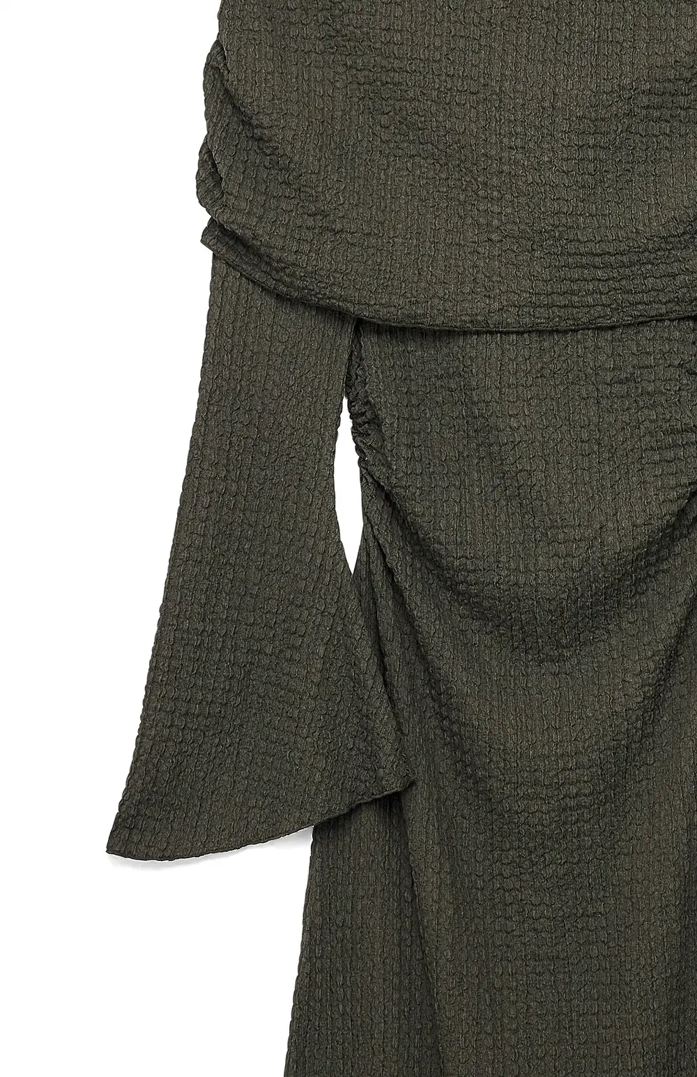 Structured Draped Maxi Dress Green