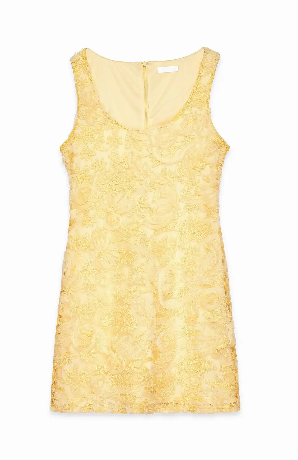 V-Neck Mini Dress Yellow