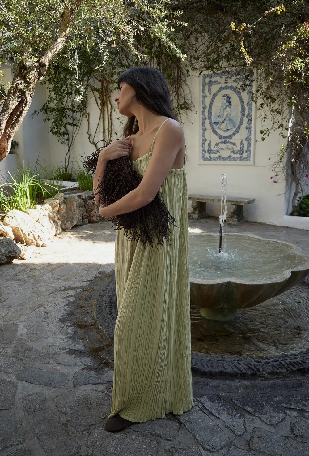 Flowy Maxi Dress Green