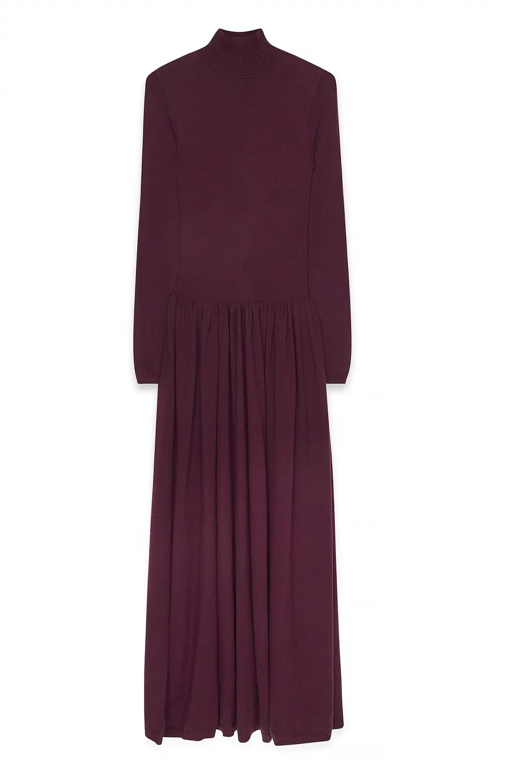Knitted Maxi Dress Burgundy