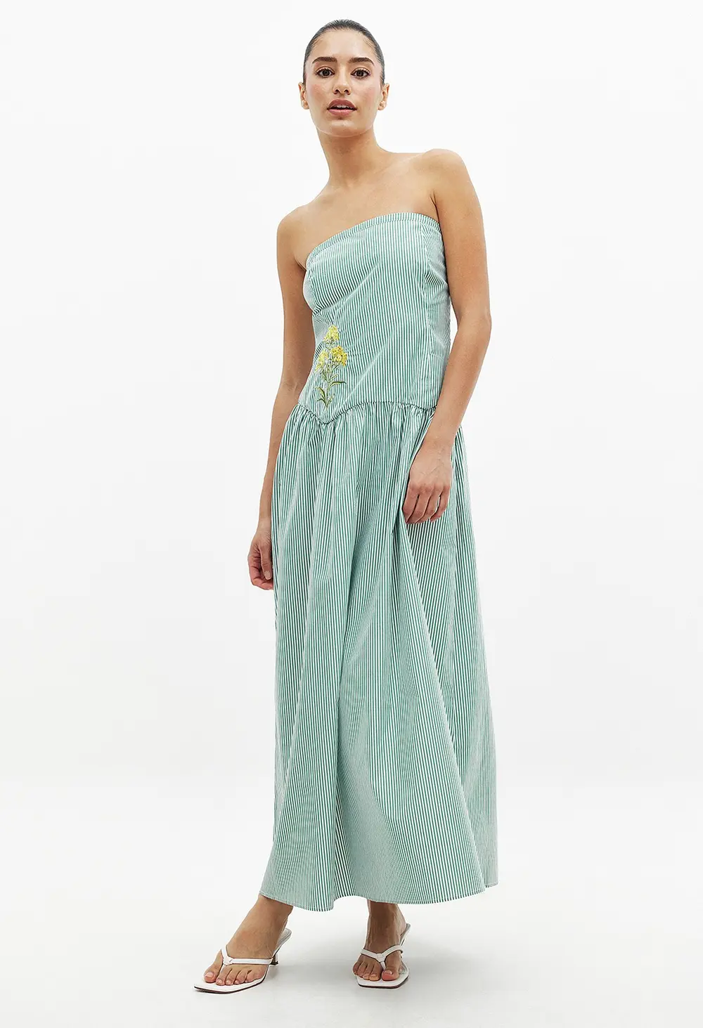 Bandeau Midi Dress Green