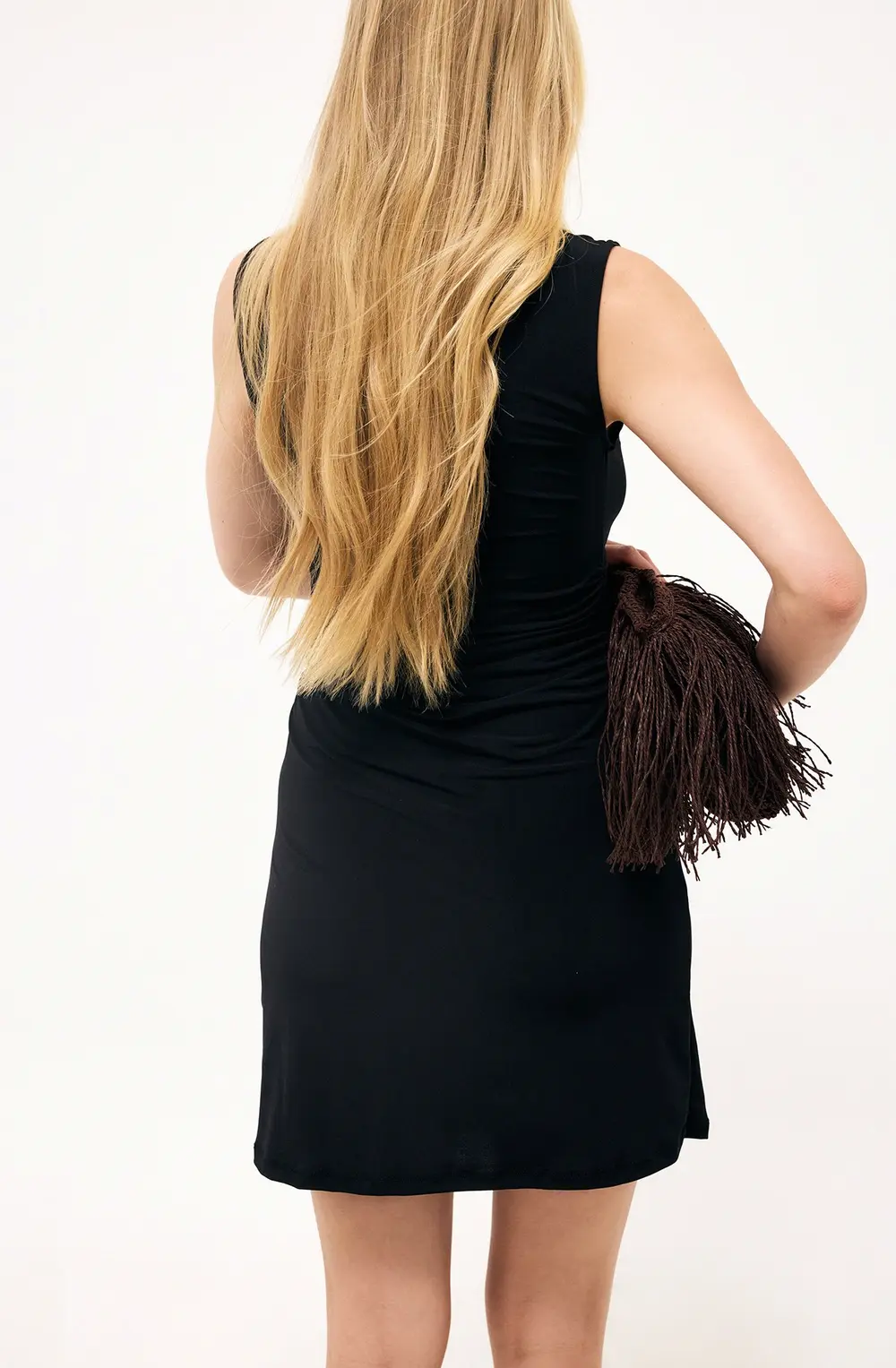 Sleeveless Jersey Mini Dress Black