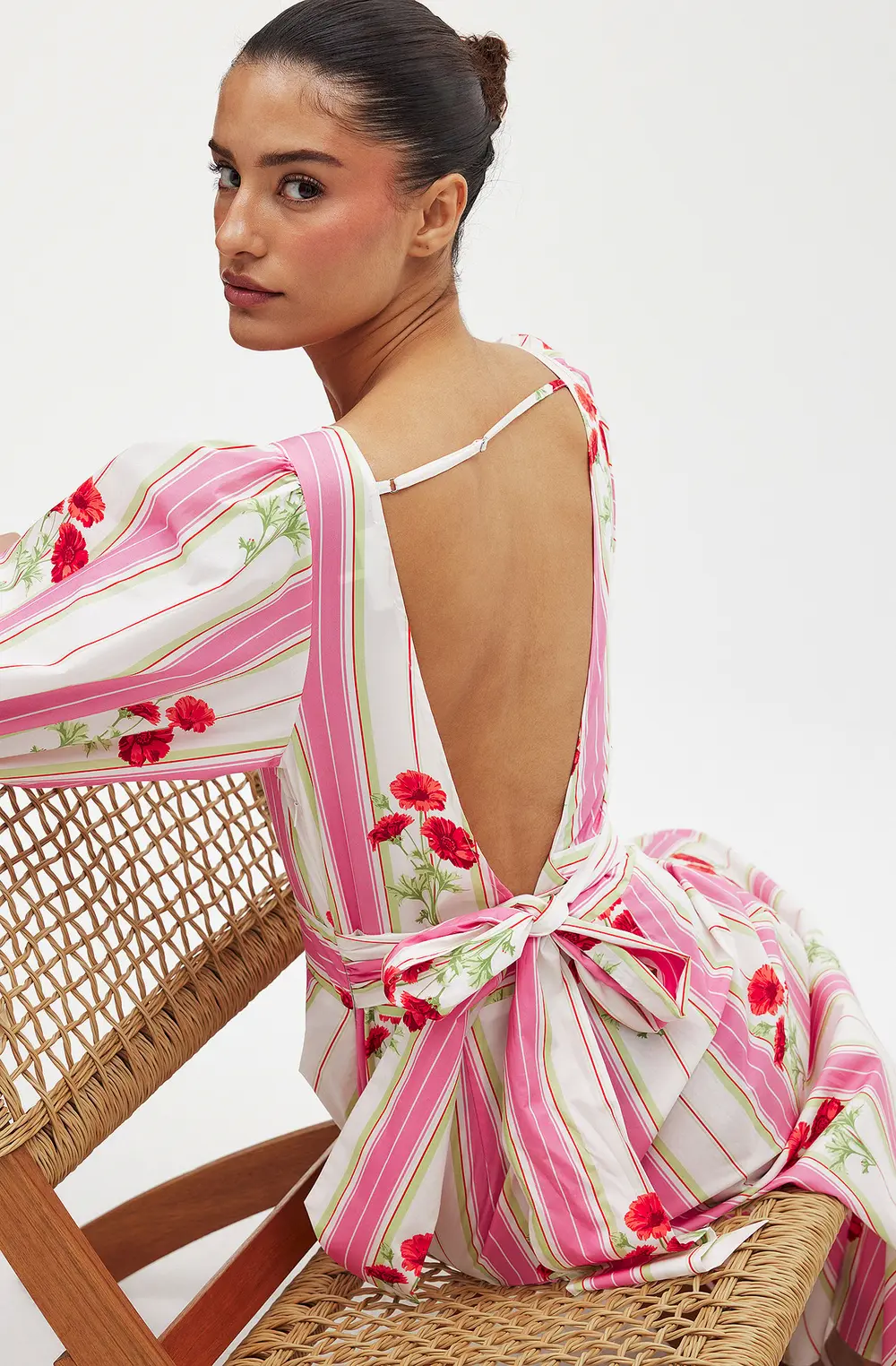 Tie Back Maxi Dress Multicolor