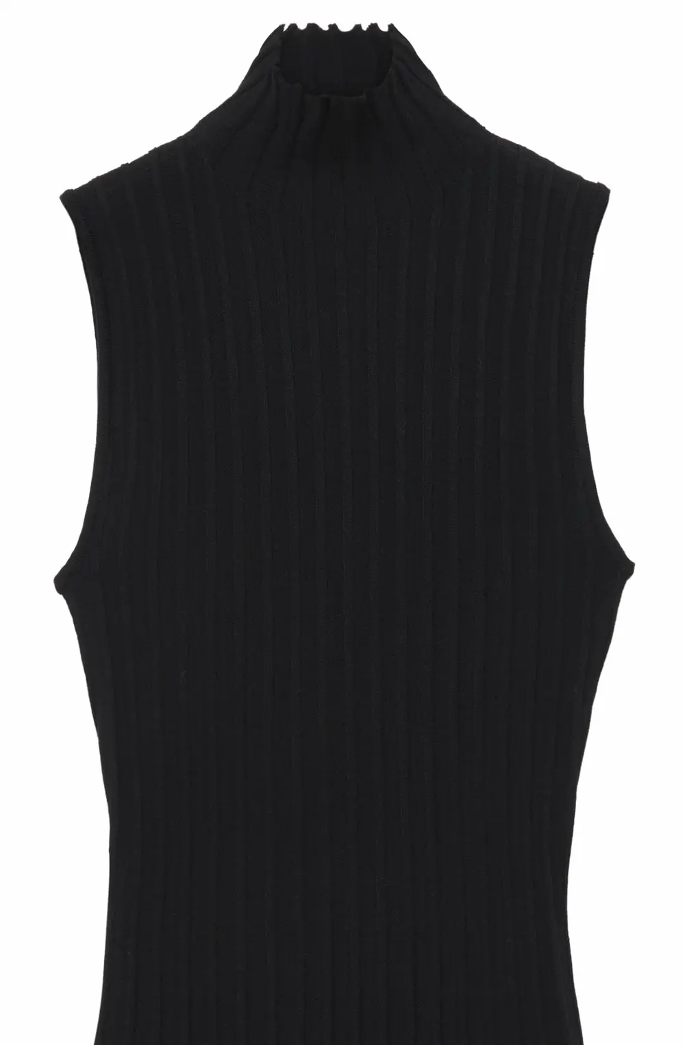 Knitted Pleated Maxi Dress Black
